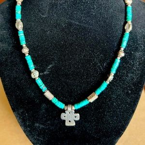 Toggle Clasp Thai Silver & Turquoise Necklace